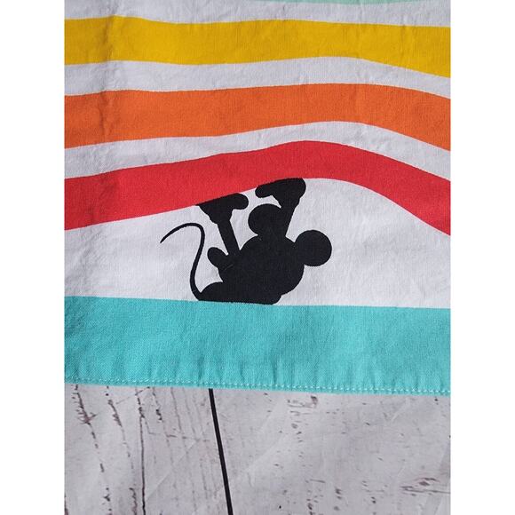 DISNEY Table Runner Rainbow Multicolor Spring Mickey Mouse Silhouette 48 In Long - Picture 2 of 6